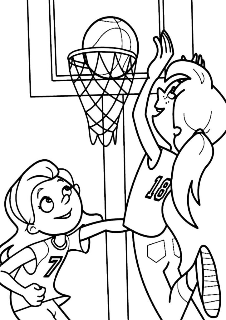 desenhos de basquete para colorir 1