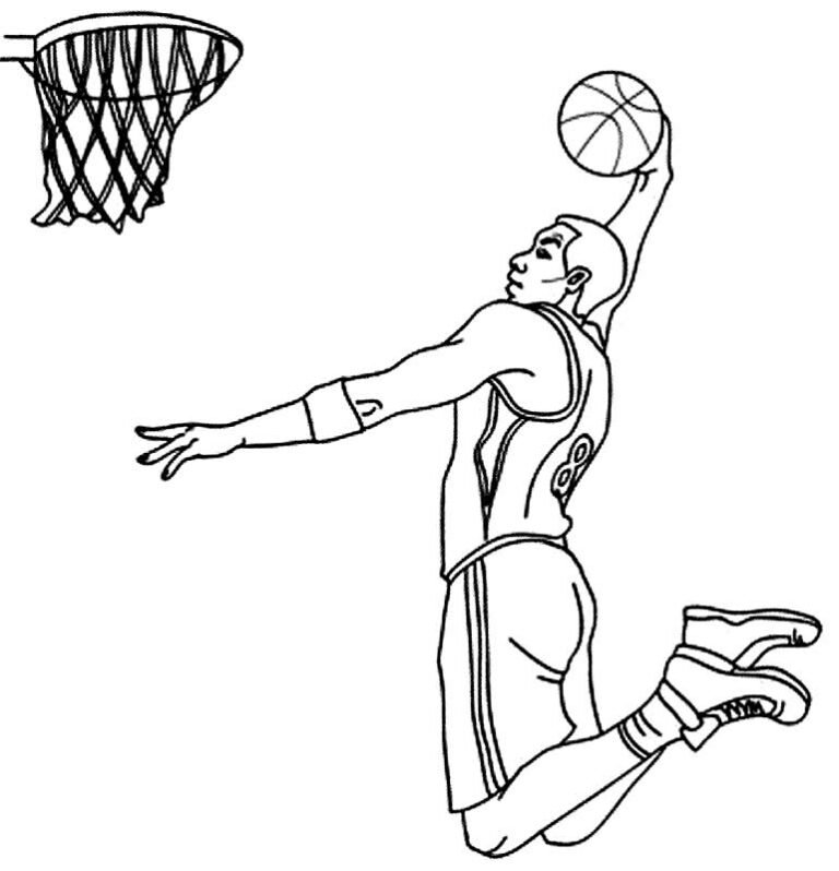 Desenhos de Basquete para Colorir e Imprimir - Aprender a Desenhar
