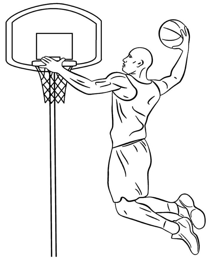 Desenhos de Basquete para Colorir e Imprimir - Aprender a Desenhar