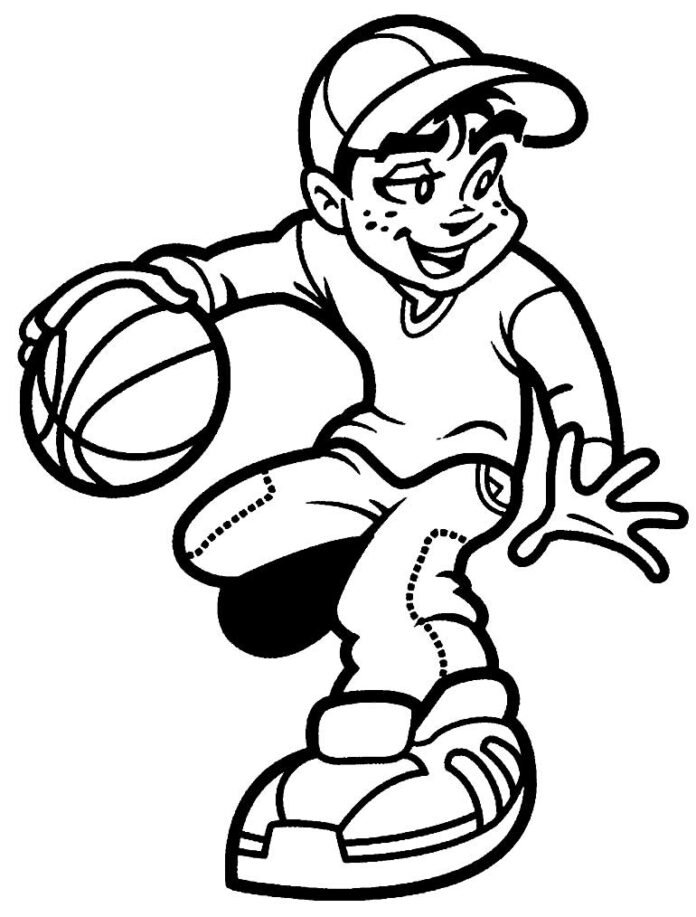 Desenhos de Basquete para Colorir e Imprimir - Aprender a Desenhar