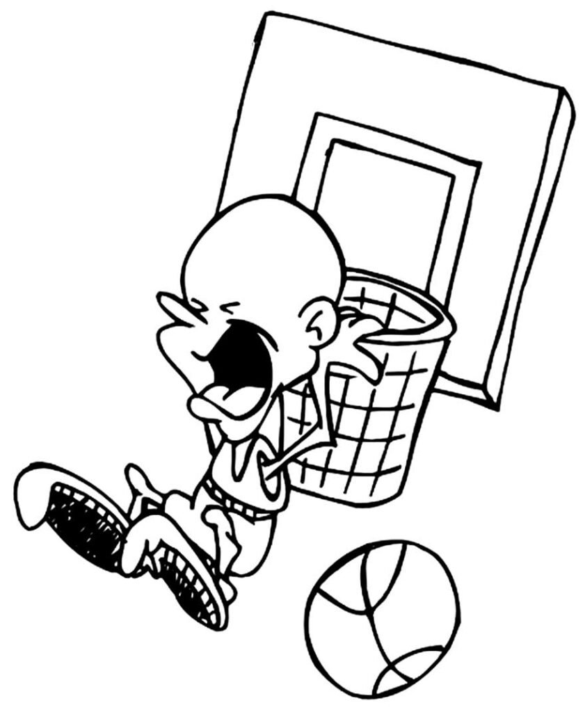 desenhos de basquete para colorir 3000