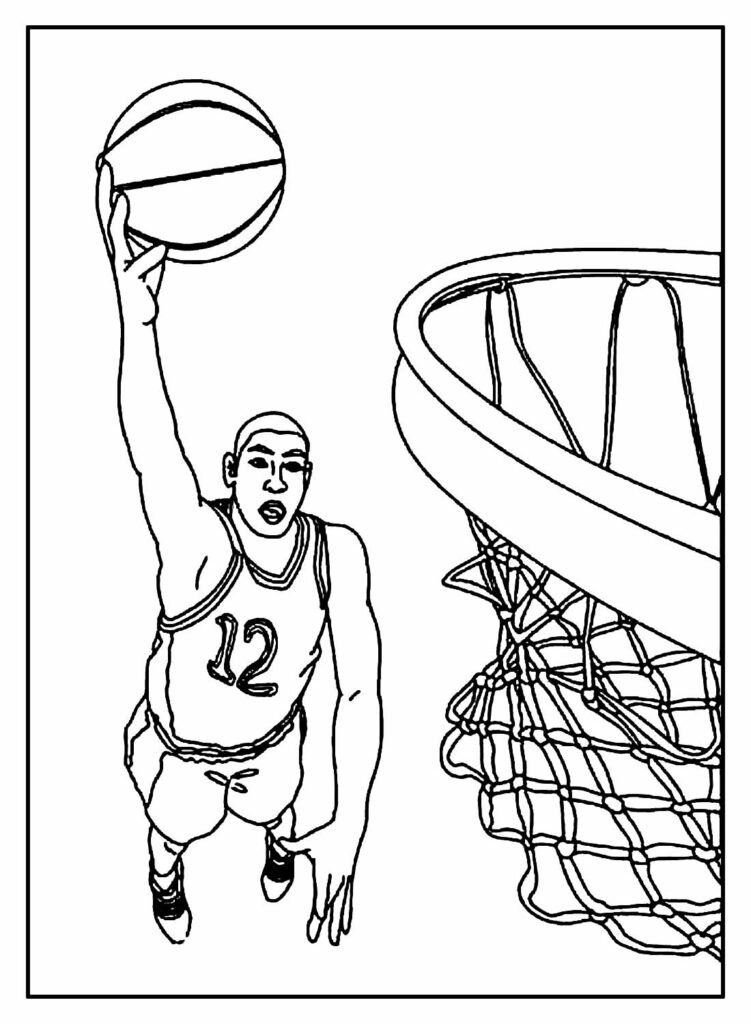 desenhos de basquete para colorir 9