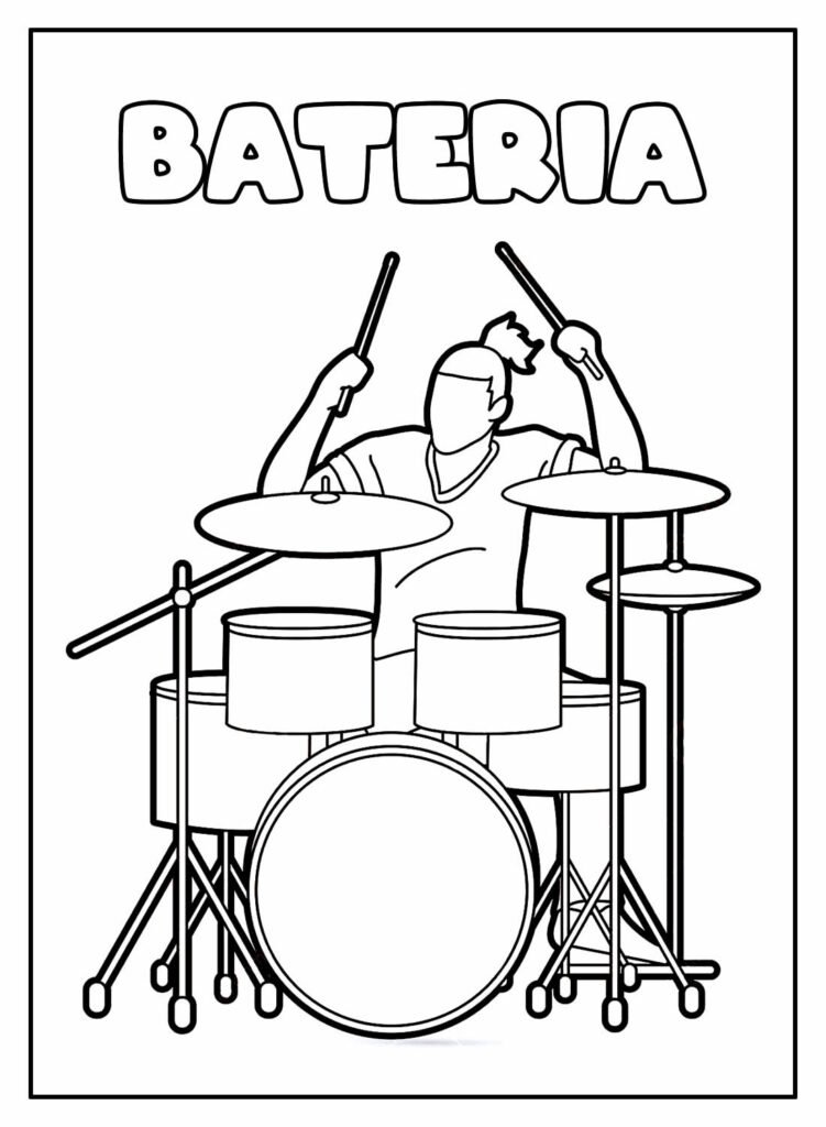 desenhos de bateria para colorir 3