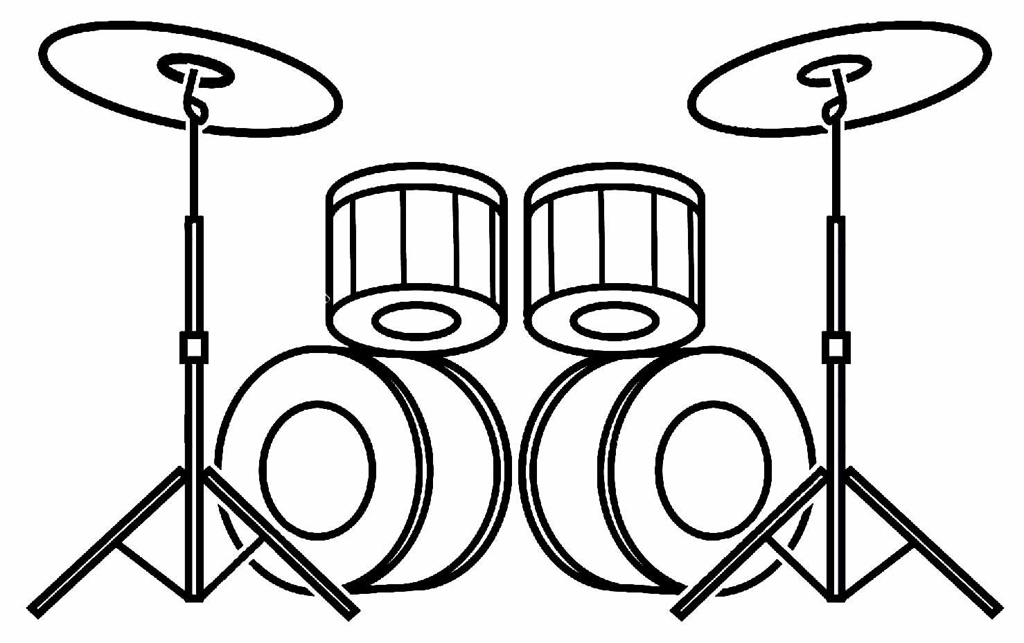 Desenhos de Bateria para Colorir e Imprimir - Aprender a Desenhar