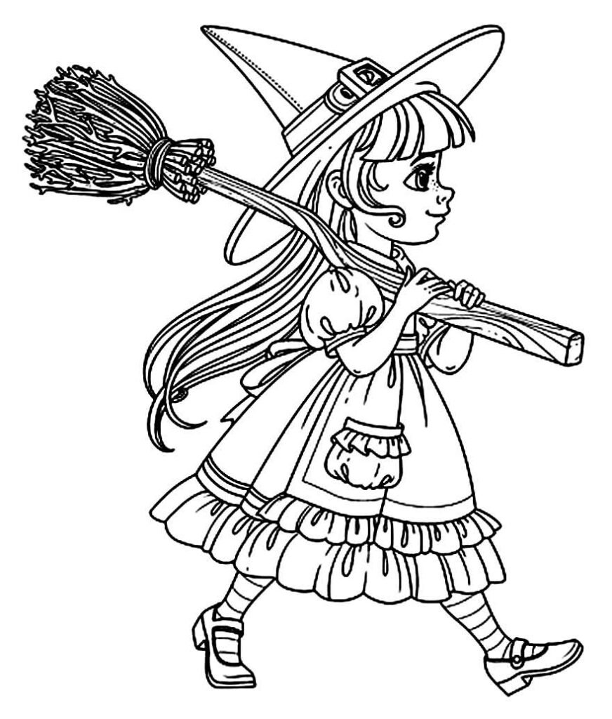 desenhos de bruxa para colorir 19