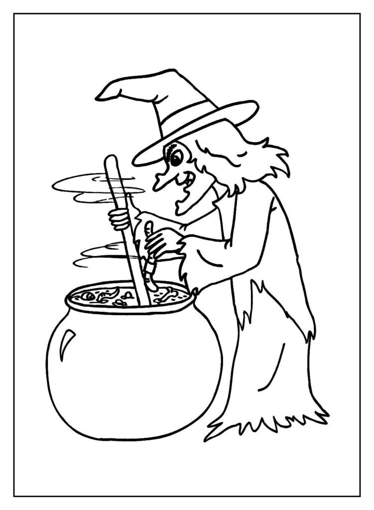 desenhos de bruxa para colorir 24
