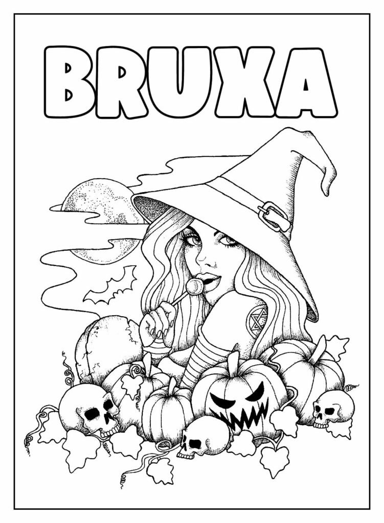 desenhos de bruxa para colorir 29