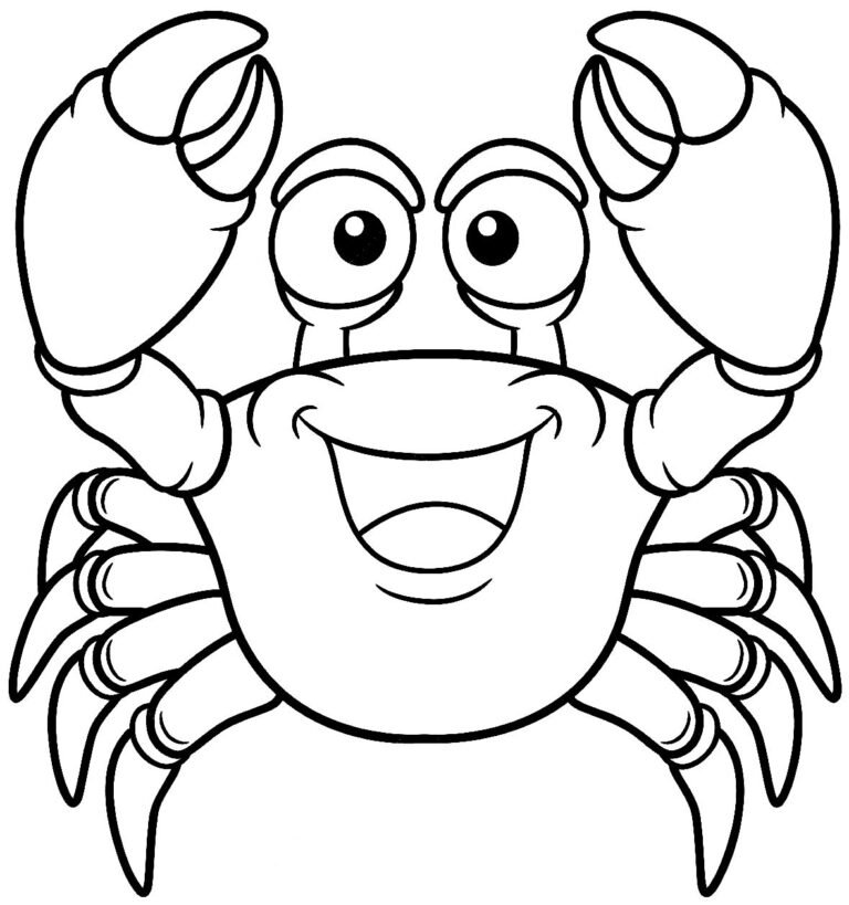 Desenhos de Caranguejo para Colorir e Imprimir - Aprender a Desenhar