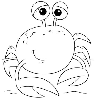 Desenhos de Caranguejo para Colorir e Imprimir - Aprender a Desenhar