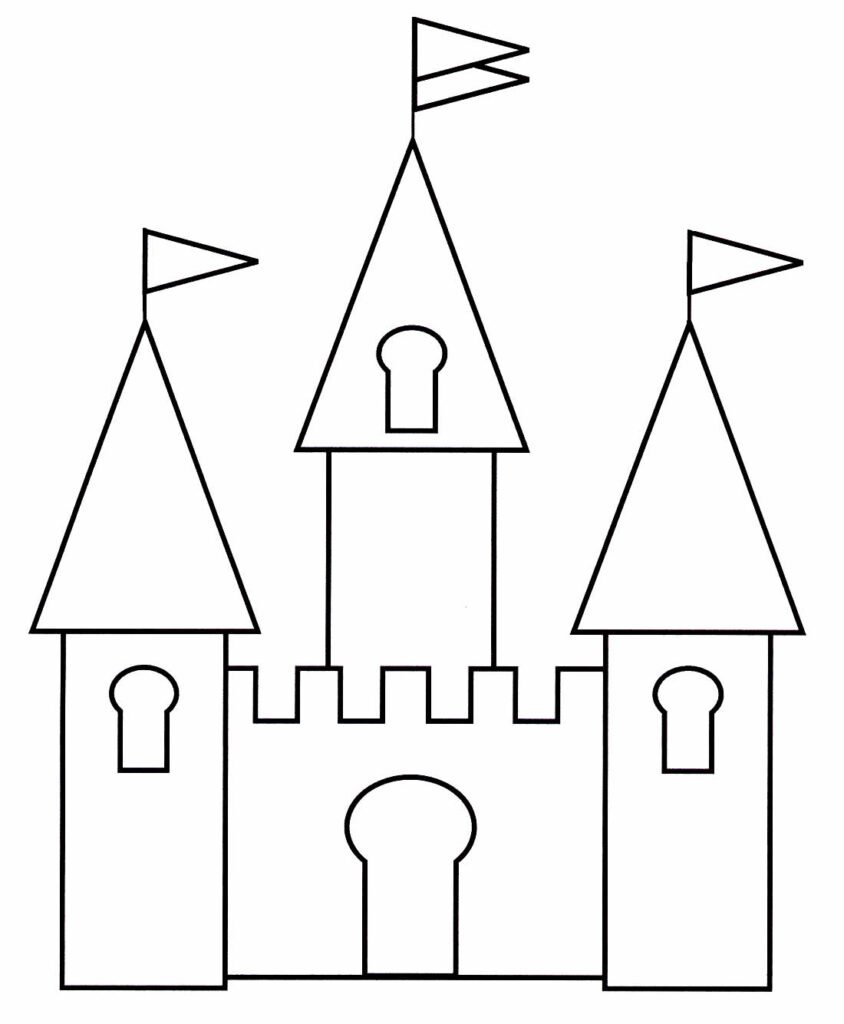 desenhos de castelo para pintar e colorir 1