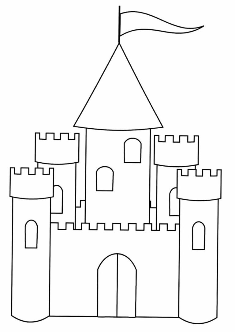 Desenhos de Castelo para Colorir e Imprimir - Aprender a Desenhar