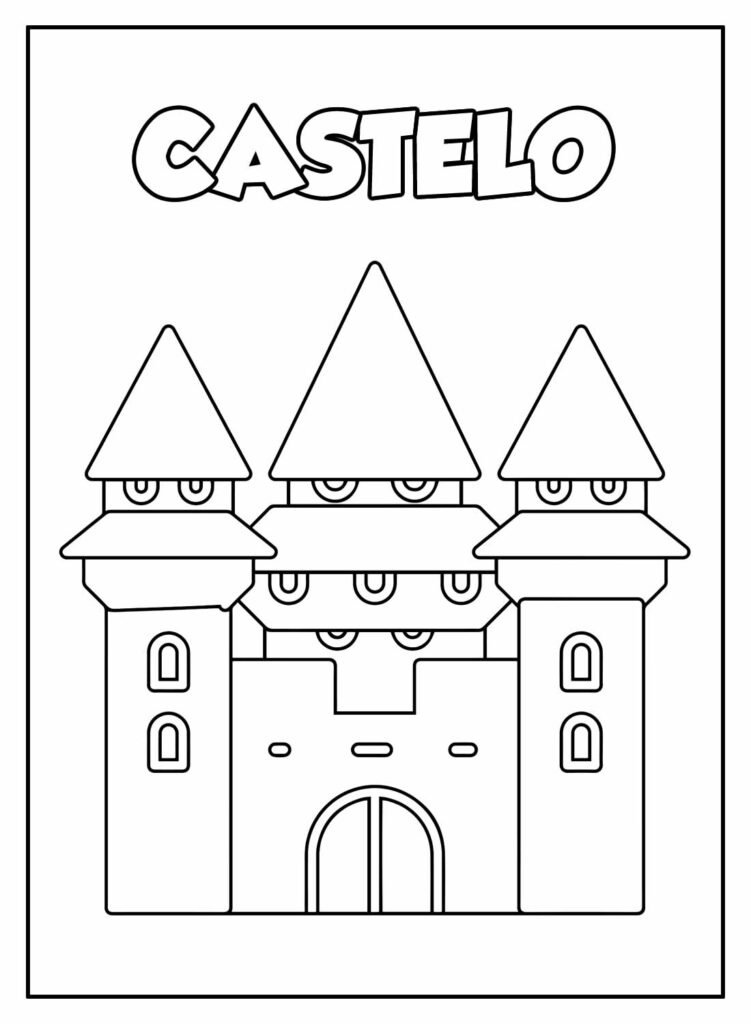 desenhos de castelo para pintar e colorir 40