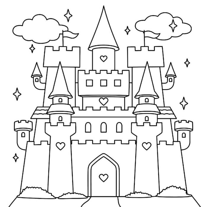 Desenhos de Castelo para Colorir e Imprimir - Aprender a Desenhar