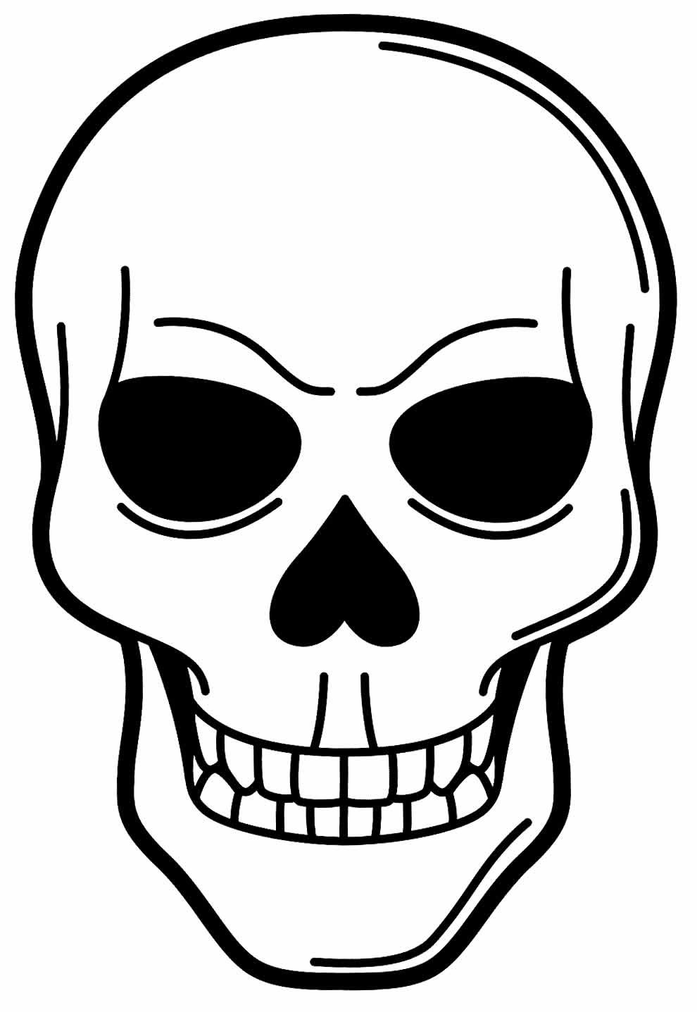 Desenhos de Caveira para Colorir e Imprimir - Aprender a Desenhar