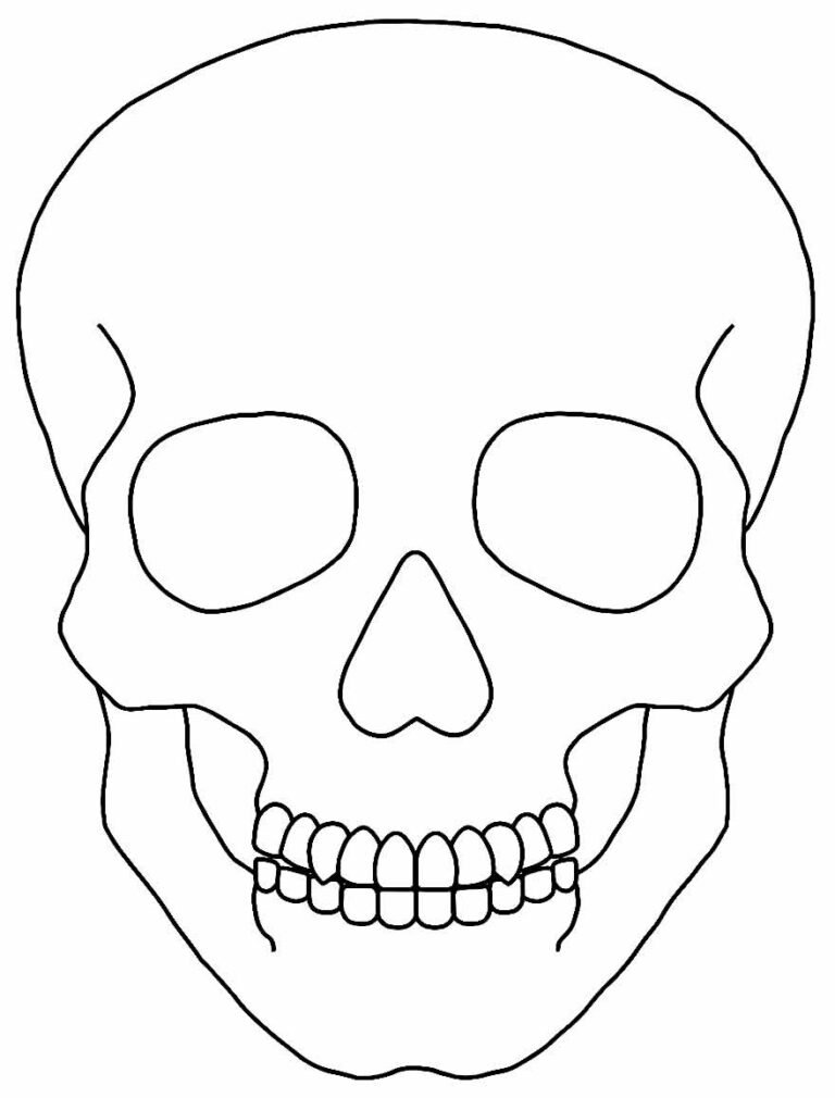 Desenhos de Caveira para Colorir e Imprimir - Aprender a Desenhar