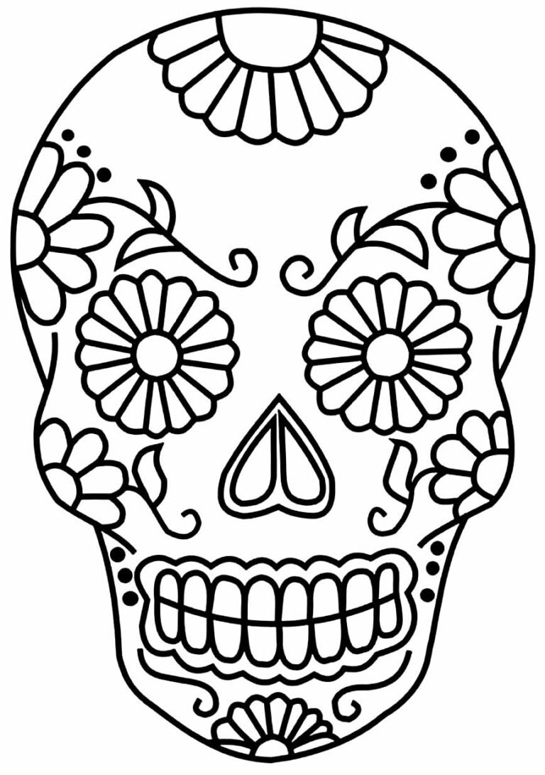 Desenhos de Caveira para Colorir e Imprimir - Aprender a Desenhar