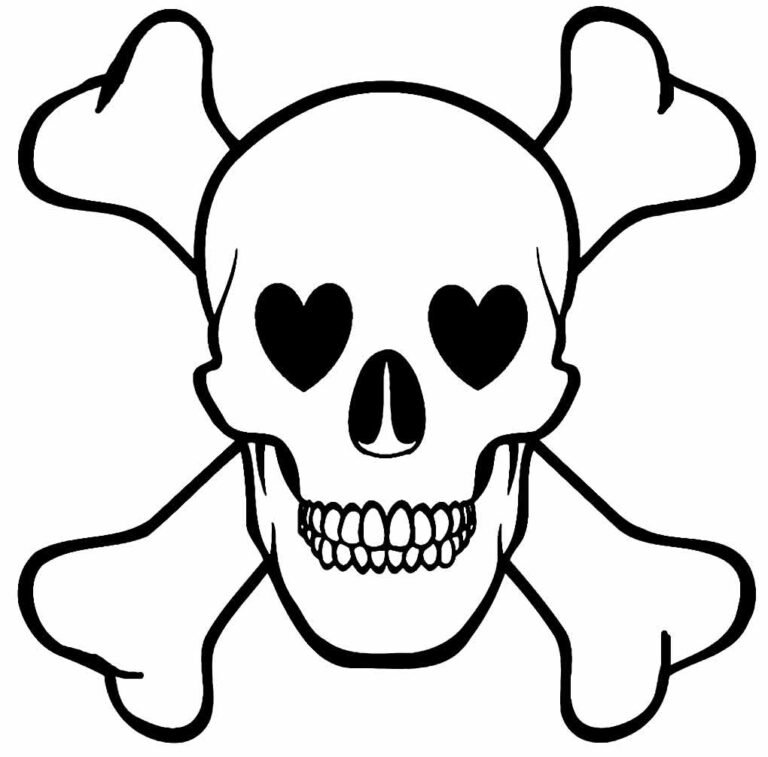 Desenhos de Caveira para Colorir e Imprimir - Aprender a Desenhar