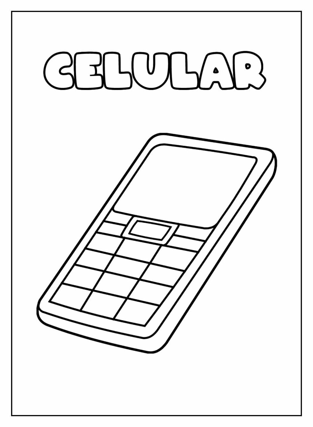 Desenhos de Celular para Colorir e Imprimir - Aprender a Desenhar