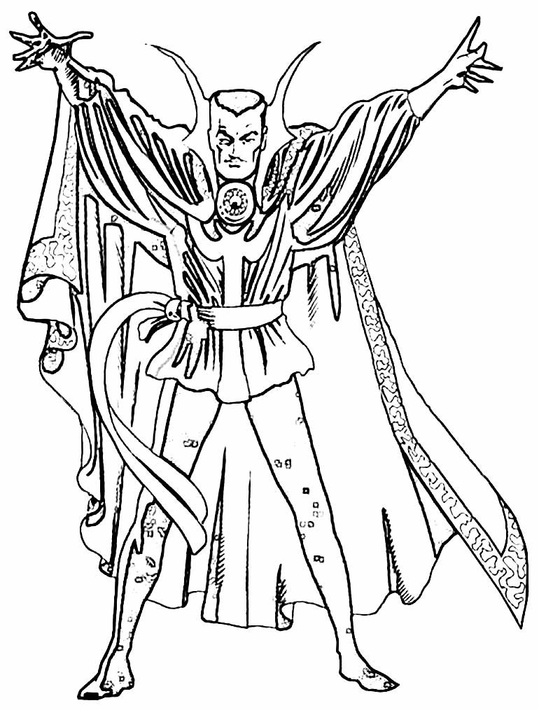 desenhos de doutor estranho para colorir 8