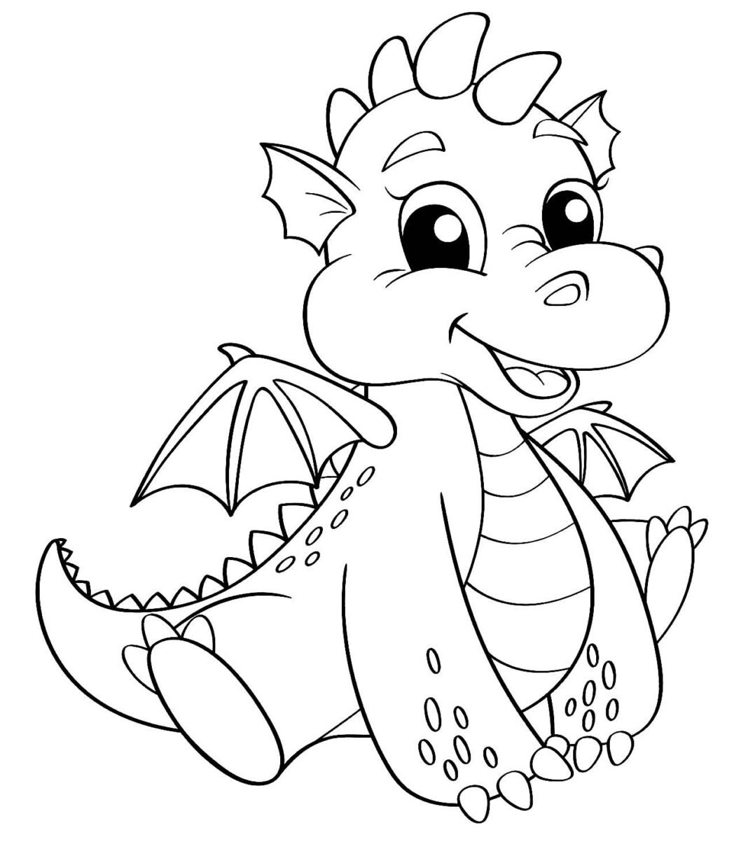 Desenhos de Dragão para Colorir e Imprimir - Aprender a Desenhar