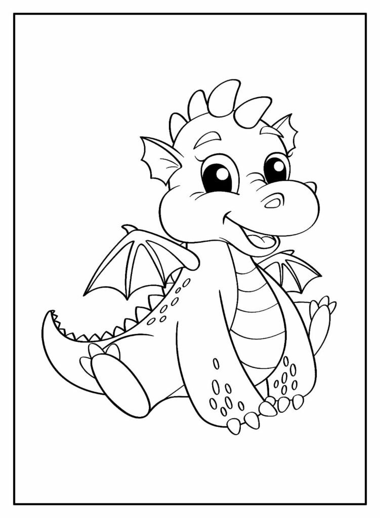 desenhos de dragao para colorir 20