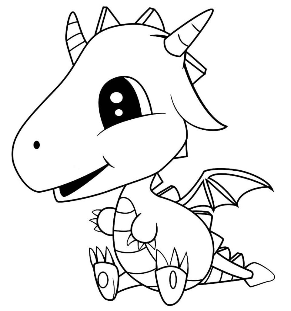 desenhos de dragao para colorir 22