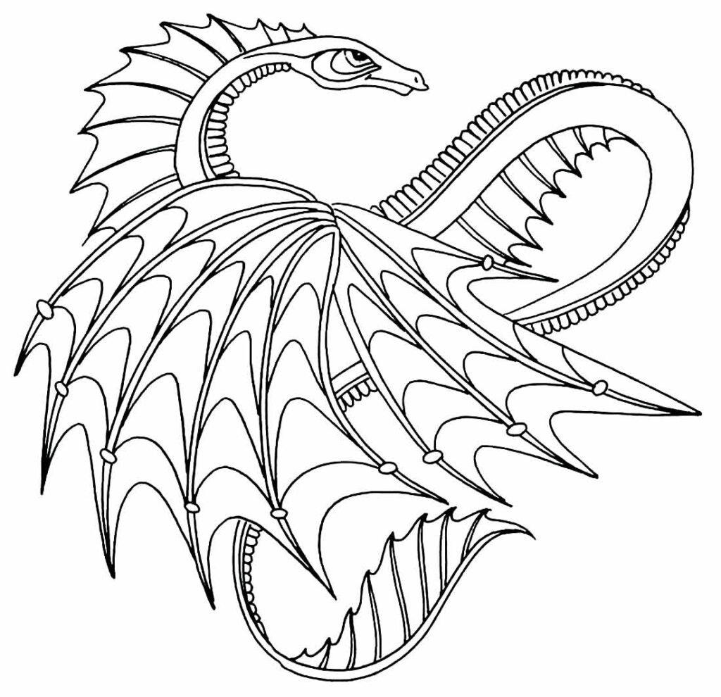 desenhos de dragao para colorir 46