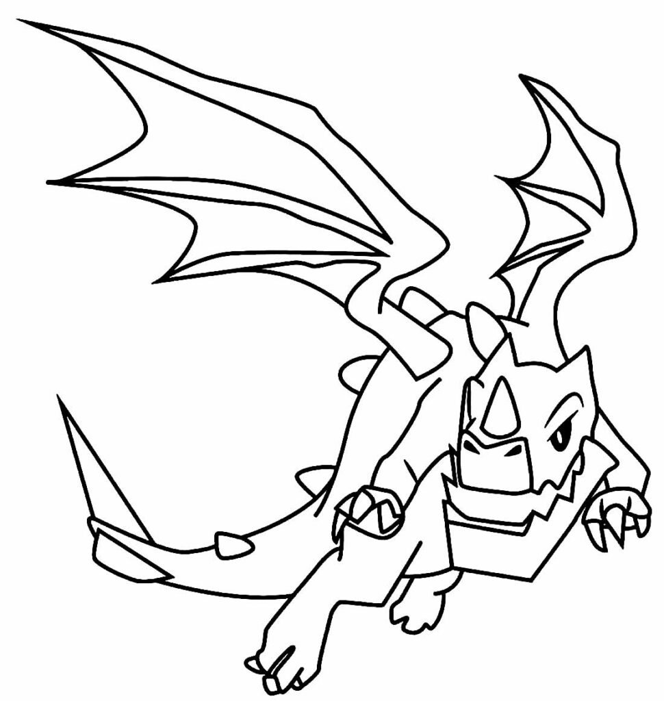 desenhos de dragao para colorir 5