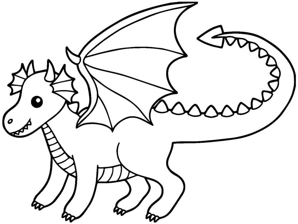 desenhos de dragao para colorir 800