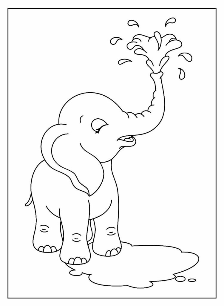 desenhos de elefante para colorir 13