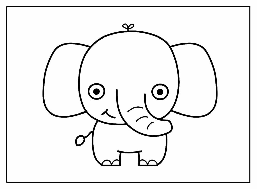 desenhos de elefante para colorir 16