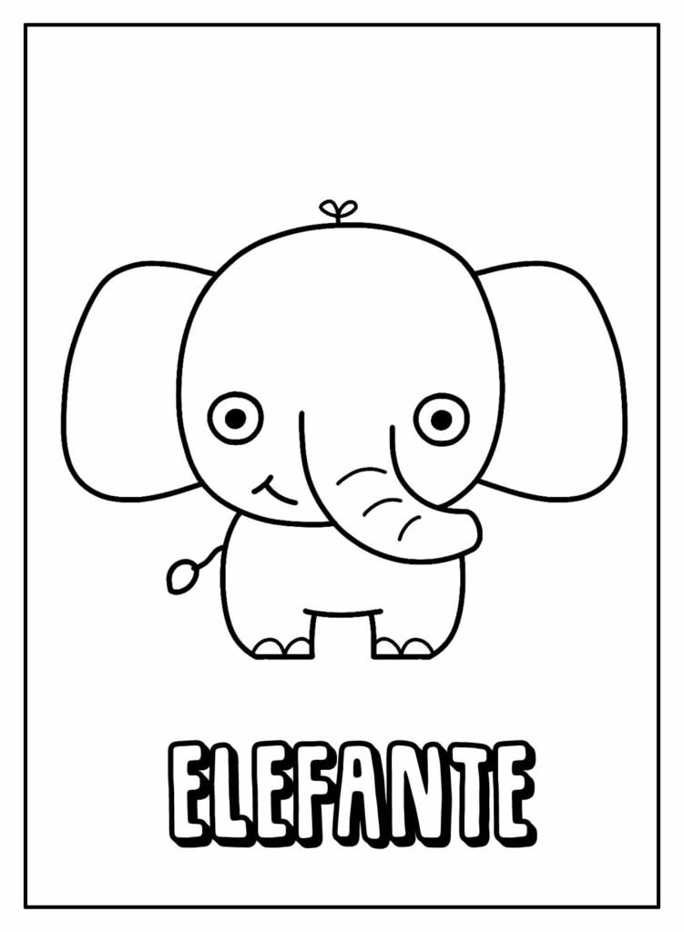 desenhos de elefante para colorir 17
