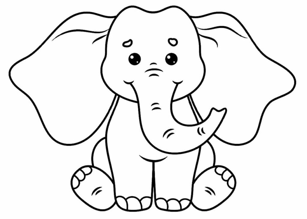 desenhos de elefante para colorir 19