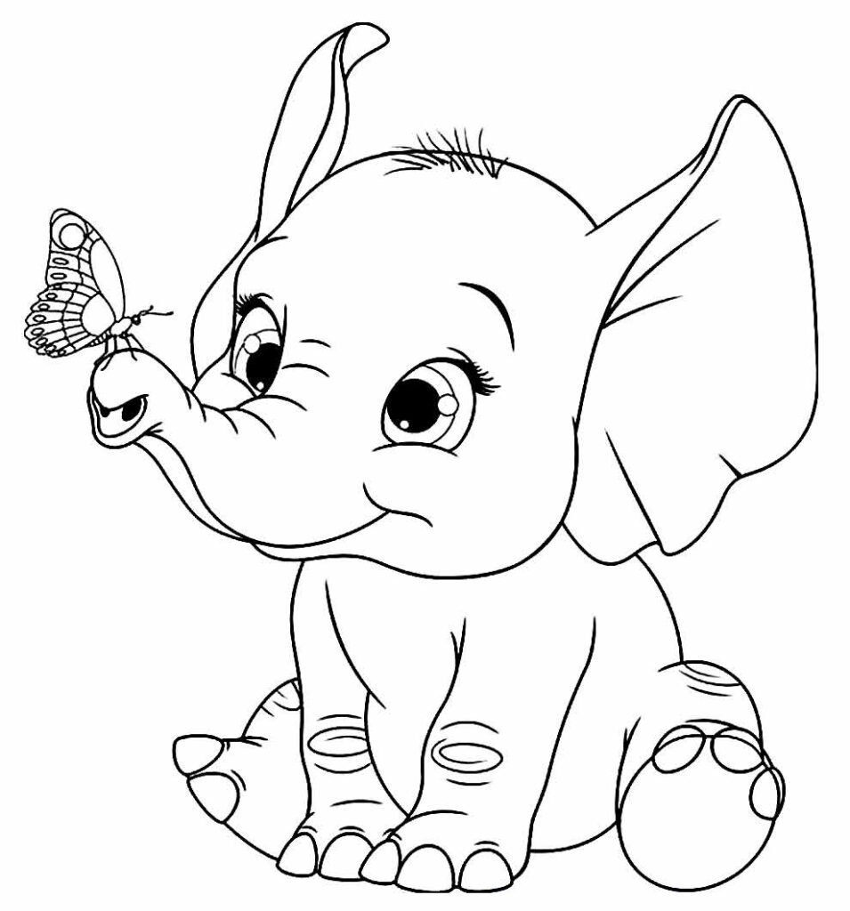desenhos de elefante para colorir 27