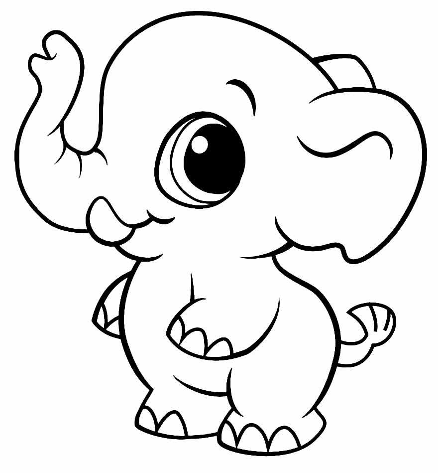 desenhos de elefante para colorir 3