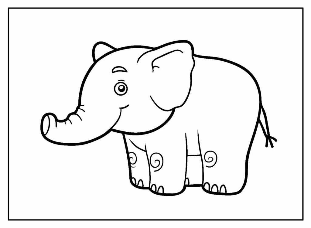 desenhos de elefante para colorir 9 1