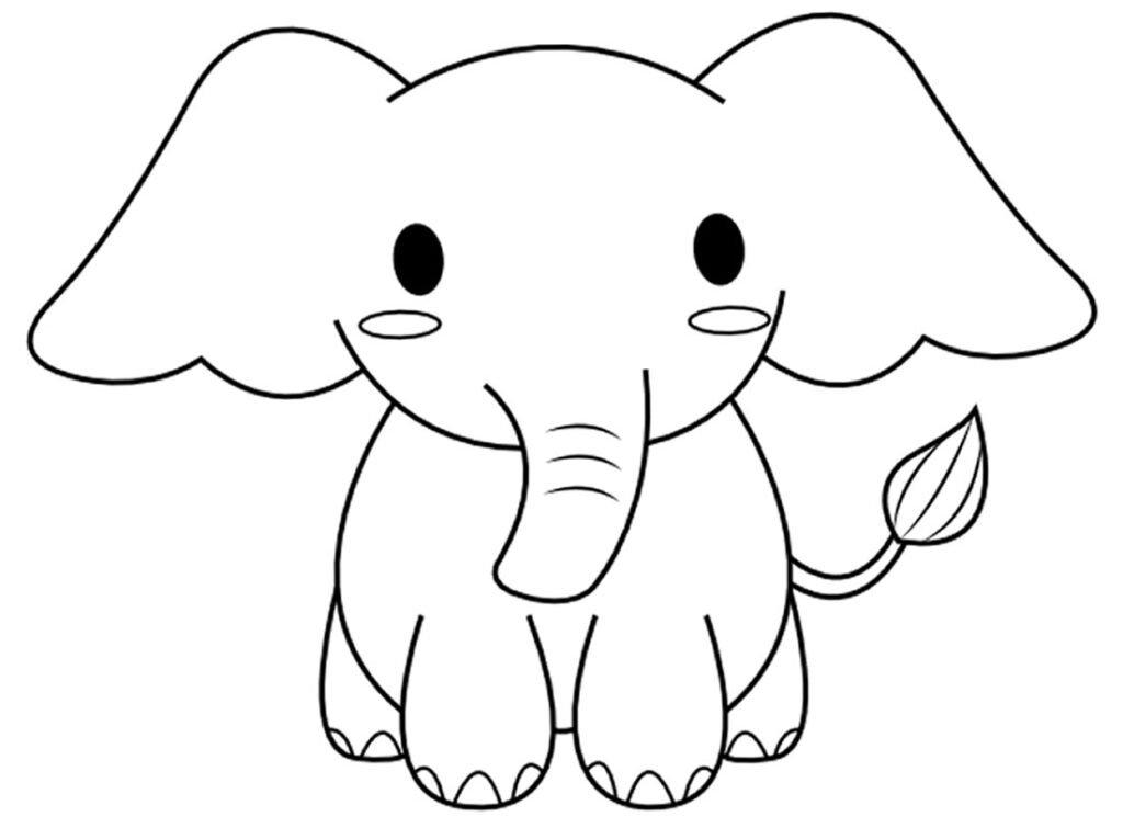 desenhos de elefante para colorir e pintar 4