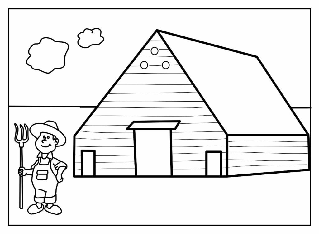 desenhos de fazenda para colorir 4