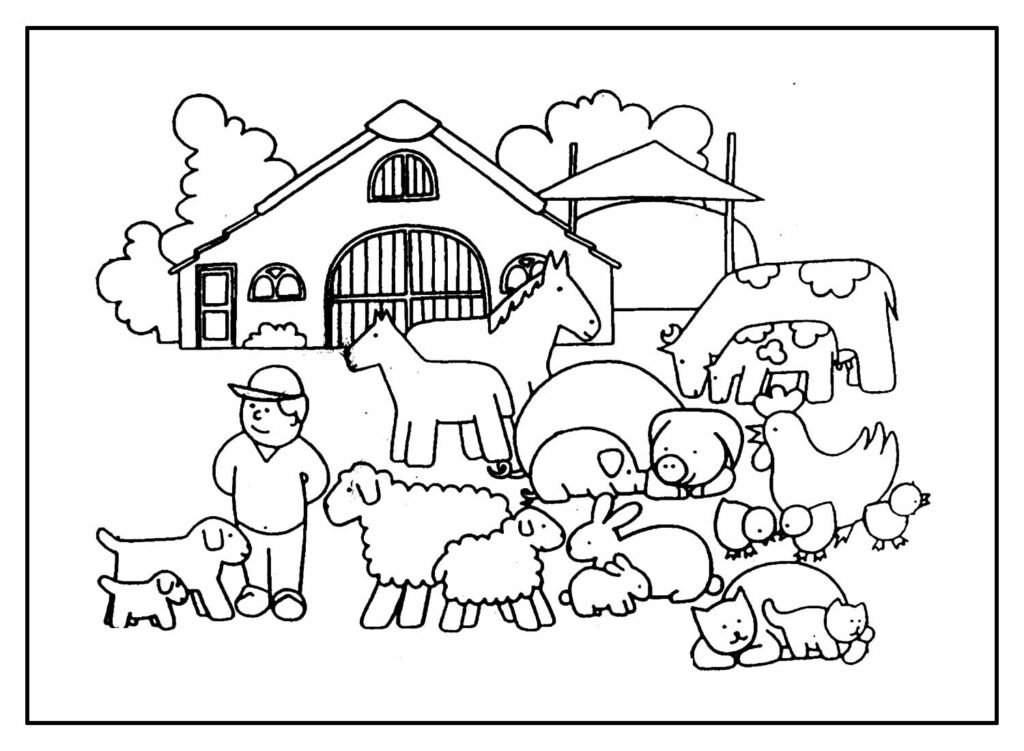 desenhos de fazenda para colorir 7