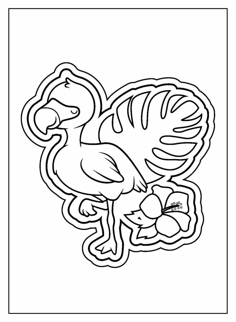 desenhos de flamingo para colorir 21