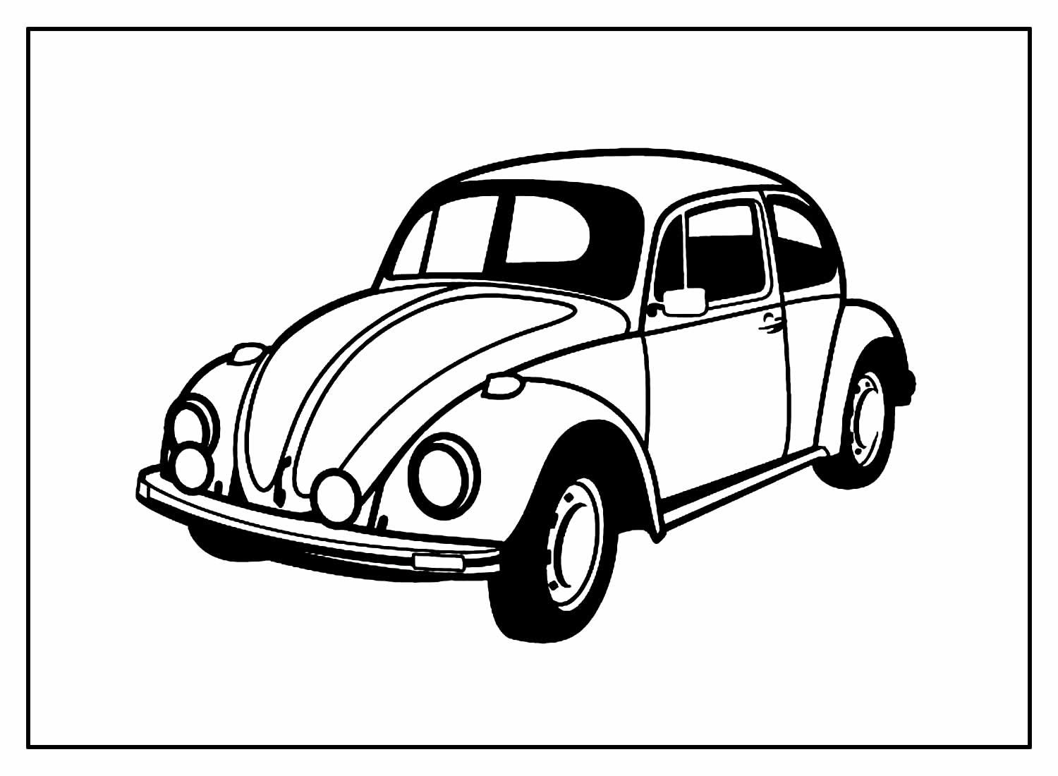 Desenhos de Fusca para Colorir e Imprimir - Aprender a Desenhar
