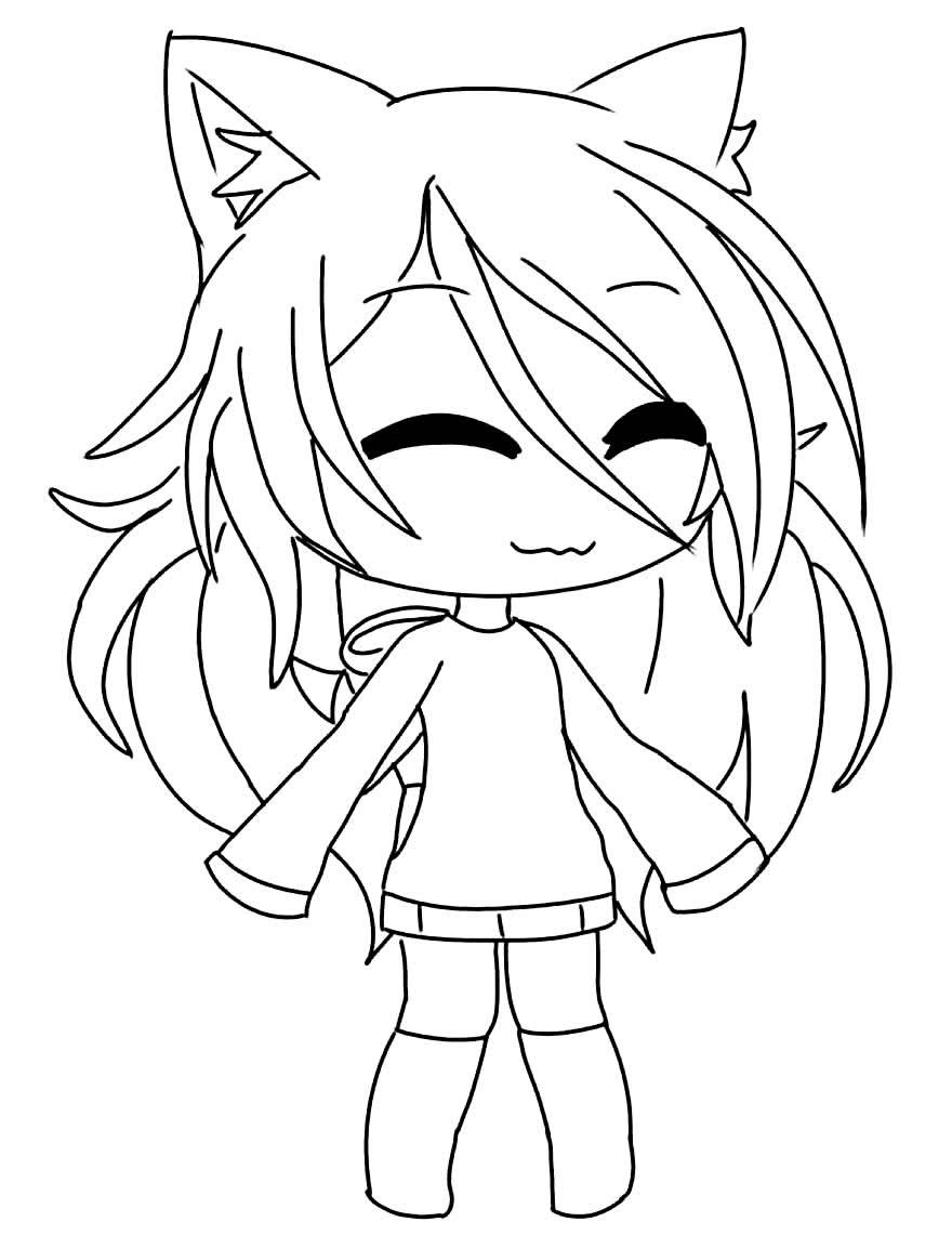 Desenhos de Gacha Life para Colorir e Imprimir Aprender a Desenhar