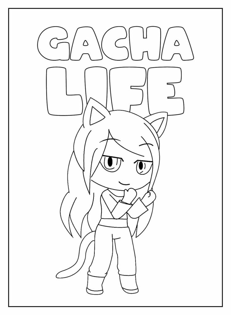 Desenhos de Gacha Life para Colorir e Imprimir - Aprender a Desenhar