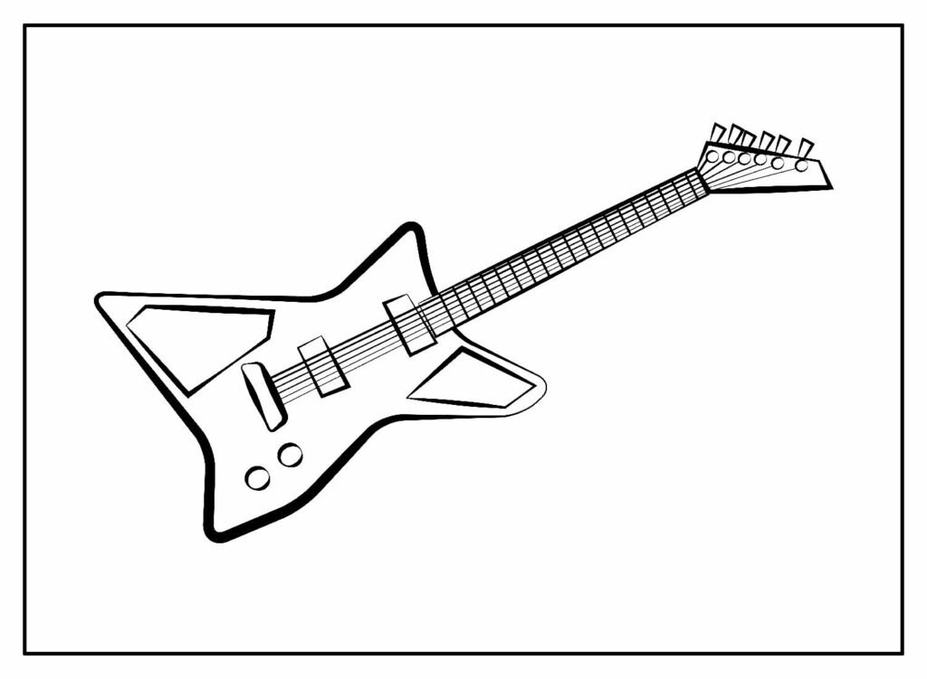 desenhos de guitarra para colorir 15