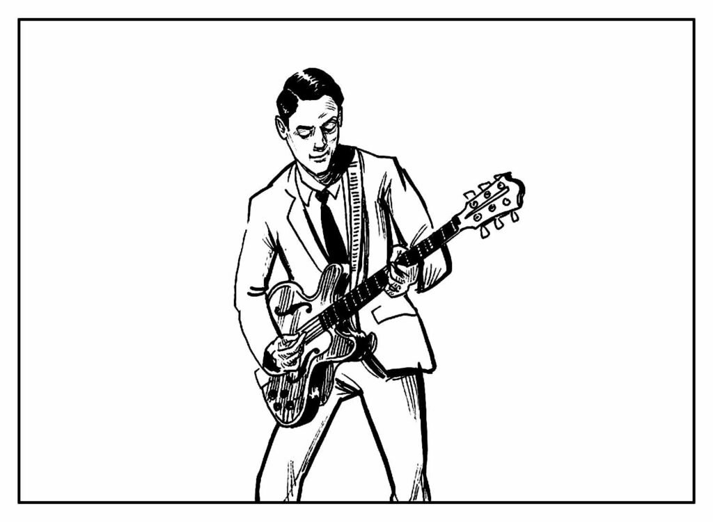 desenhos de guitarra para colorir 19
