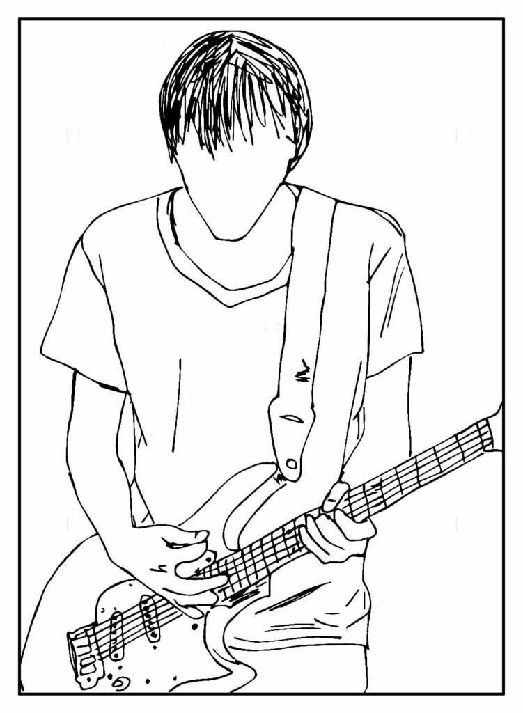 desenhos de guitarra para colorir 20