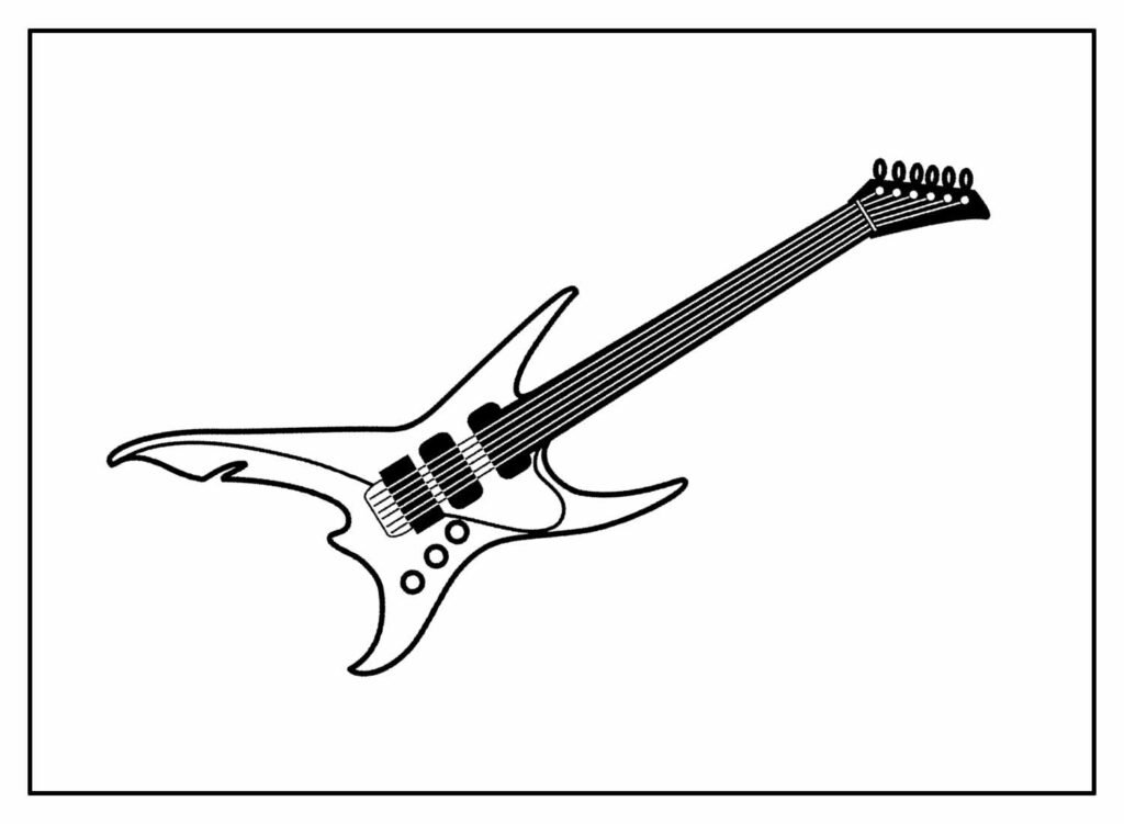 desenhos de guitarra para colorir 22