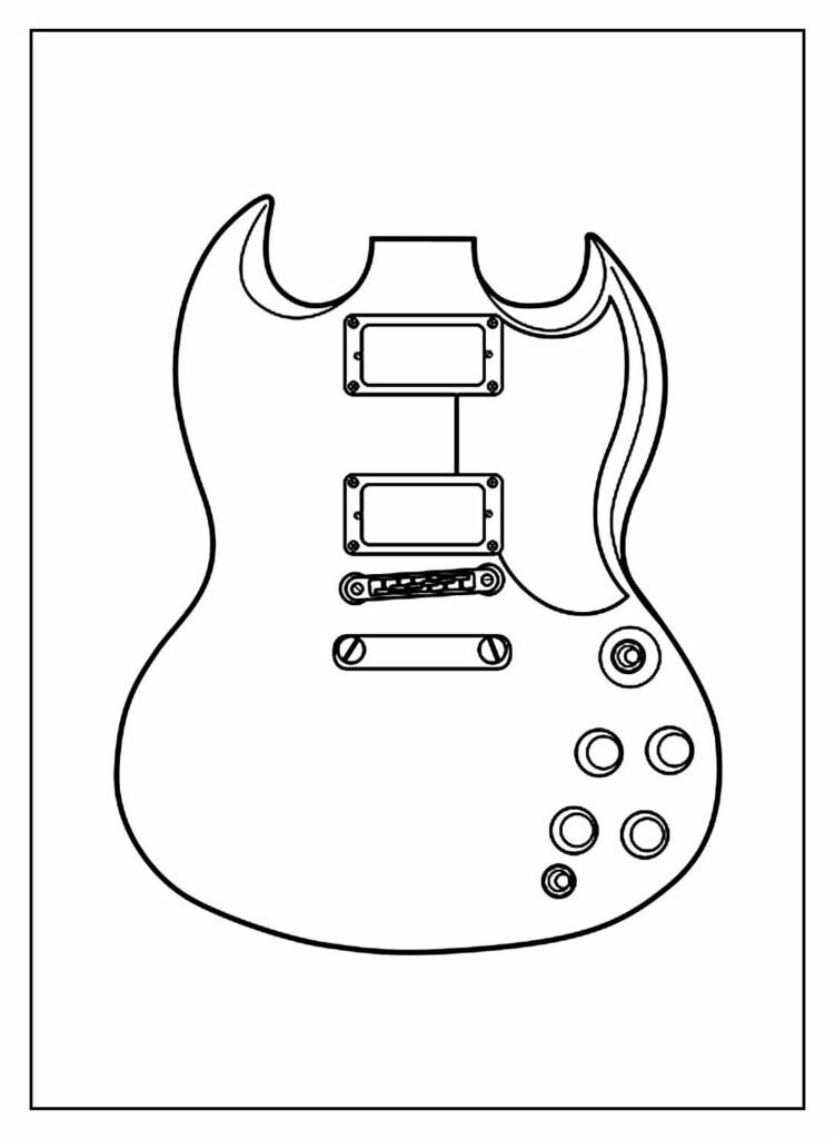 desenhos de guitarra para colorir 28