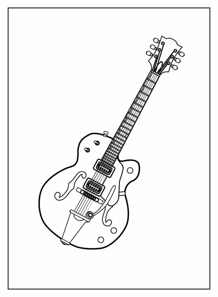 desenhos de guitarra para colorir 31