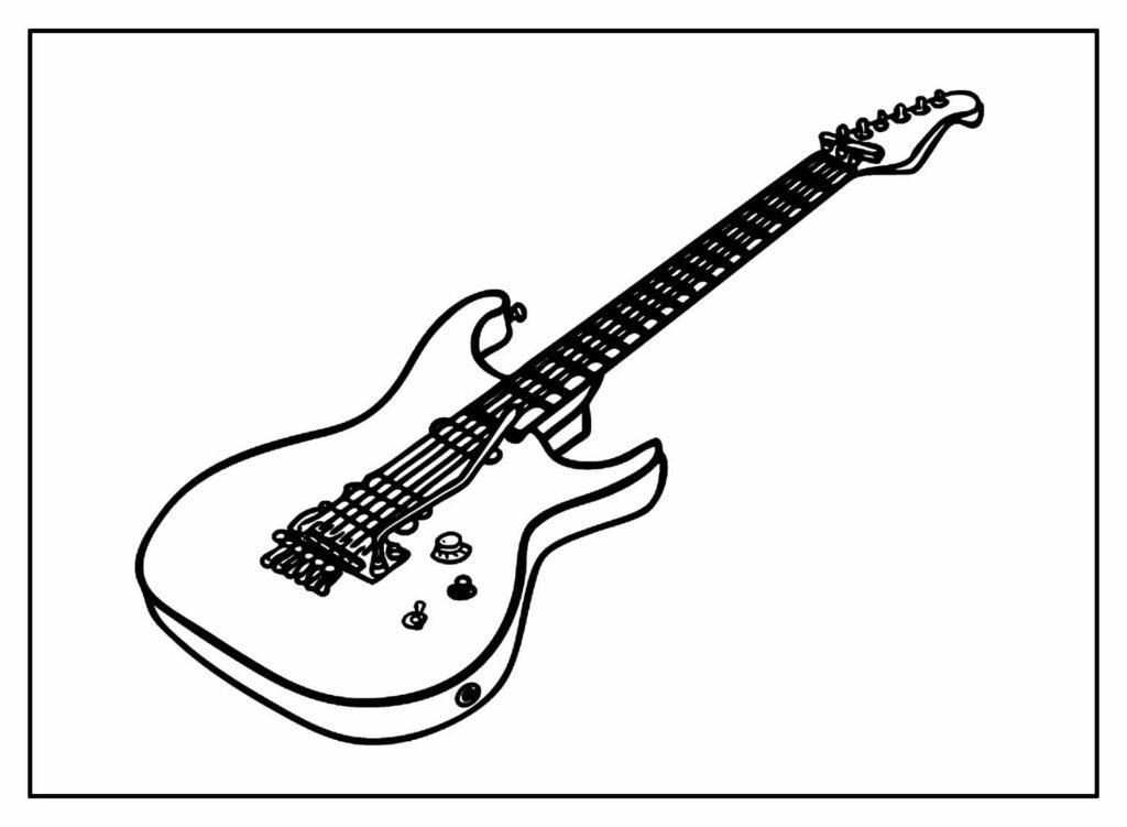 desenhos de guitarra para colorir 34
